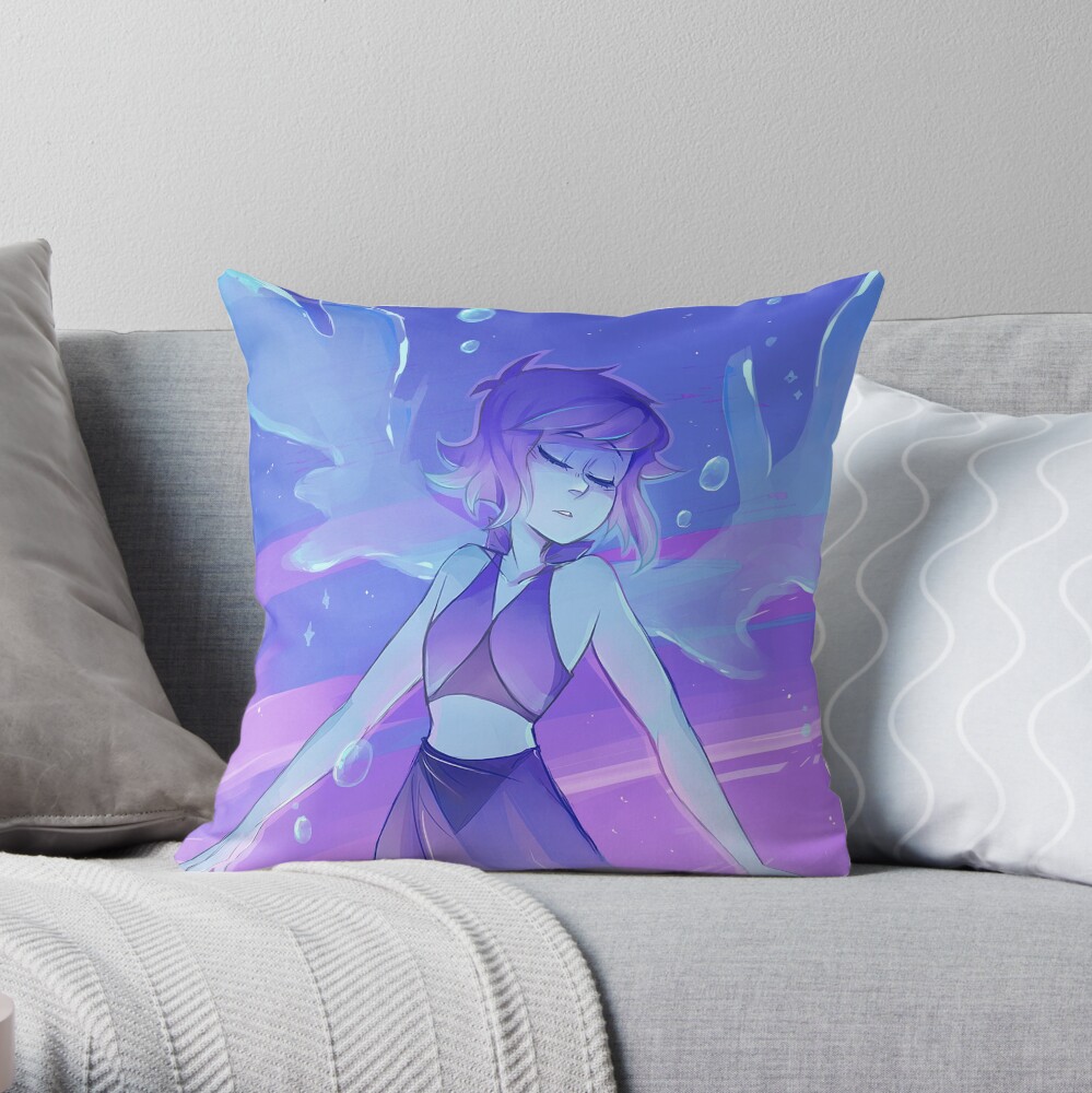 Purple and Blue Throw Pillow