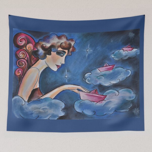 Item preview, Guardian Angel with paperboats designed and sold by PG Illustration.