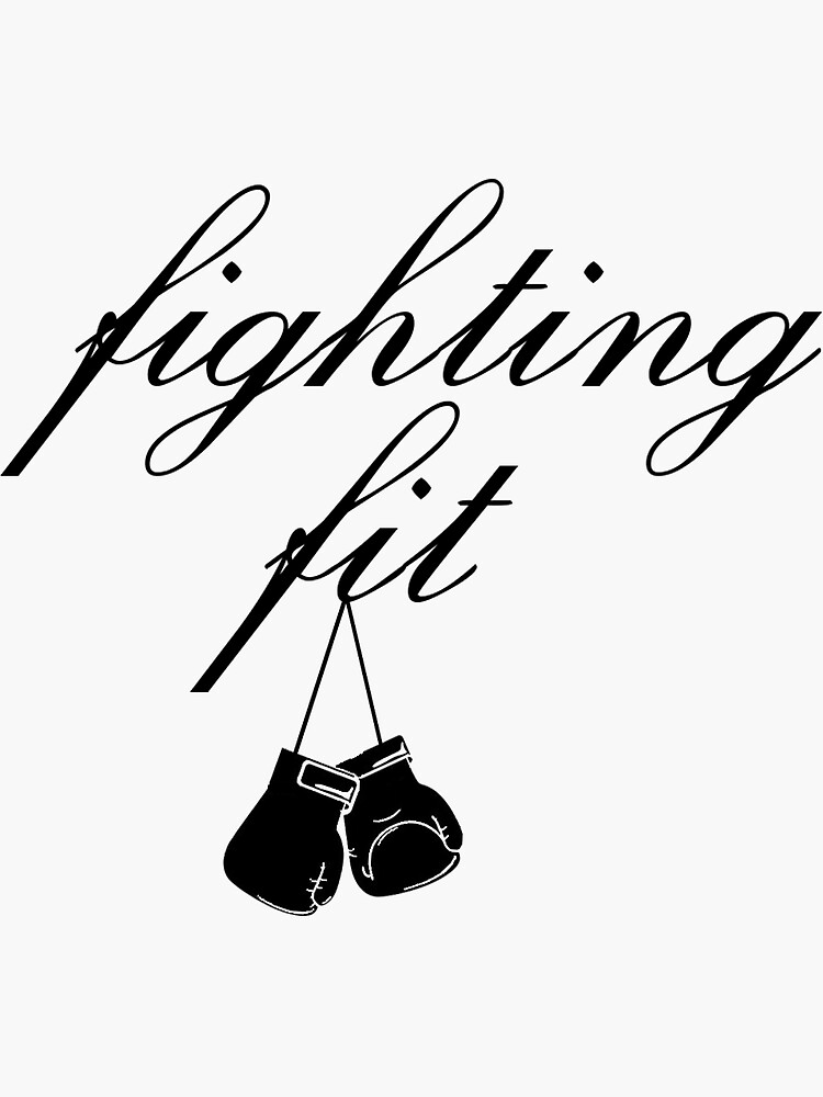 "Yoga Fighting Fit" Sticker for Sale by happyfluent1 Redbubble