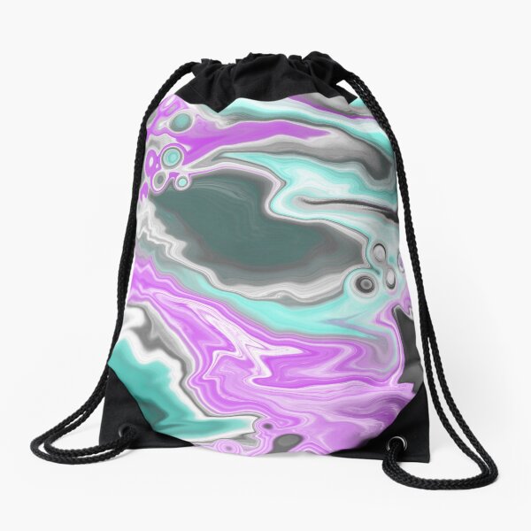 Acrylic Pour :) Drawstring Bag