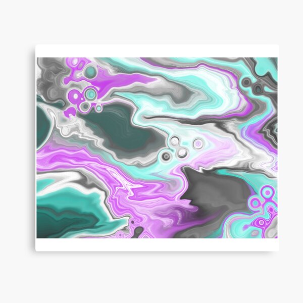 Acrylic Pour :) Metal Print