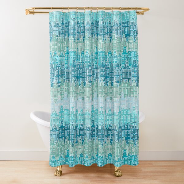 Blue streets of Old town Shower Curtain