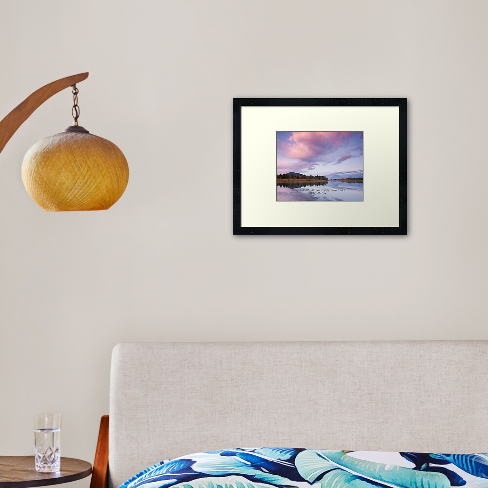 Merry Christmas from Jackson Hole, Wyoming Framed Art Print
