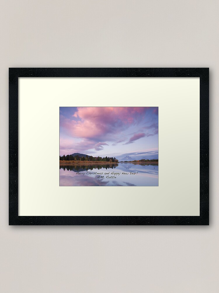 Alternate view of Merry Christmas from Jackson Hole, Wyoming Framed Art Print