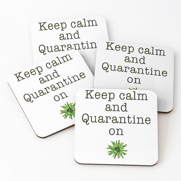 Item preview, keep calm and quarantine on Funny Quarantine coronavirus designed and sold by Dank-your-Style.