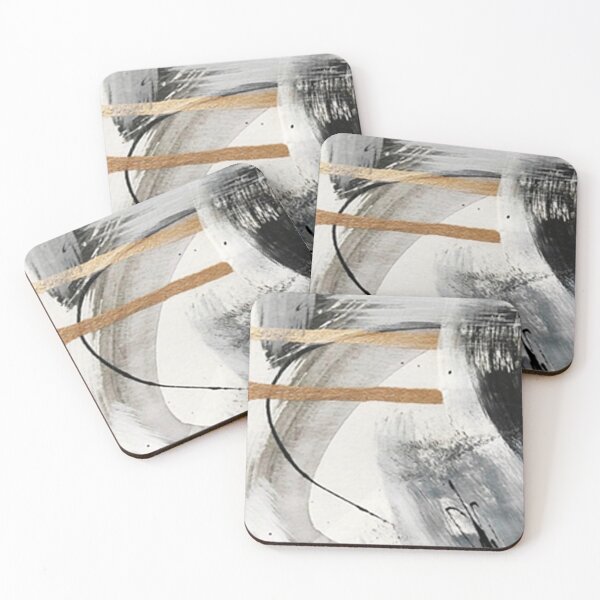 Item preview, Amor [7]: a pretty abstract design in gold, black and white by Alyssa Hamilton Art designed and sold by Alyssa Hamilton Art.
