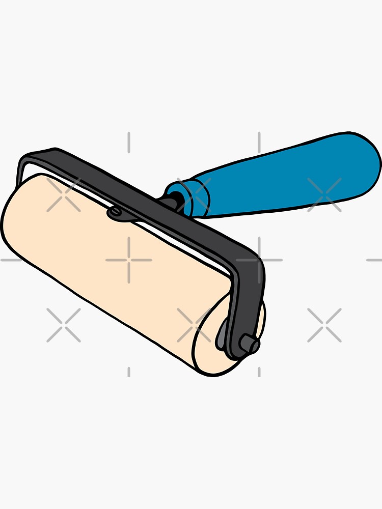 "Printmaking Brayer Tool" Sticker for Sale by murialbezanson | Redbubble