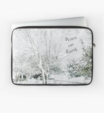 Snow Fantasy "Peace On Earth" ~ Greeting Card Plus More! Laptop Sleeve