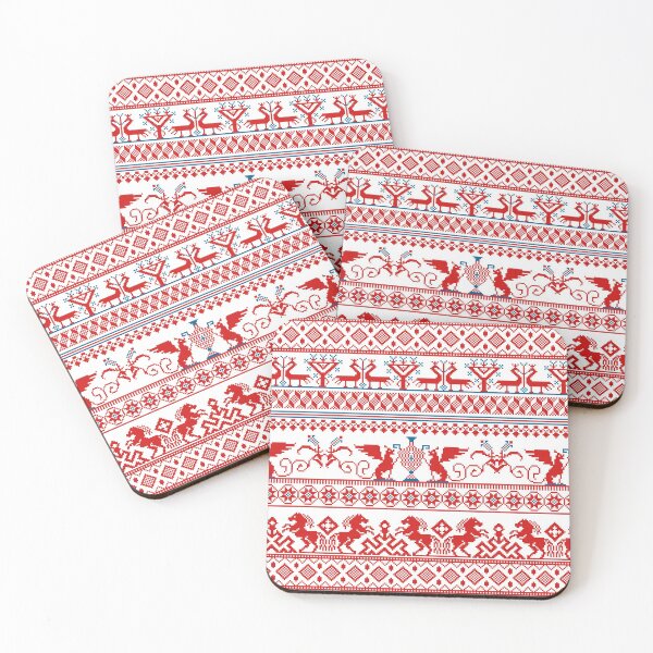 Item preview, Red russian traditional ornament designed and sold by Oxanashekh.