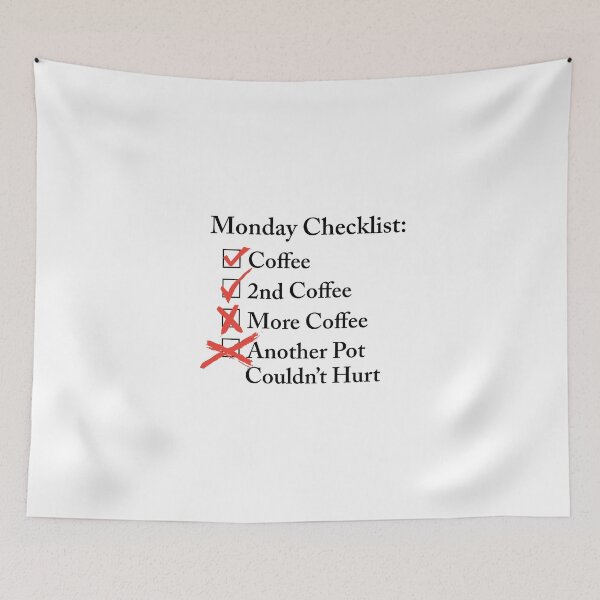 Item preview, Monday Checklist designed and sold by divebargraphics.