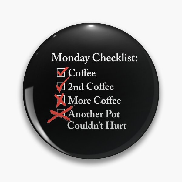 Item preview, Monday Checklist designed and sold by divebargraphics.