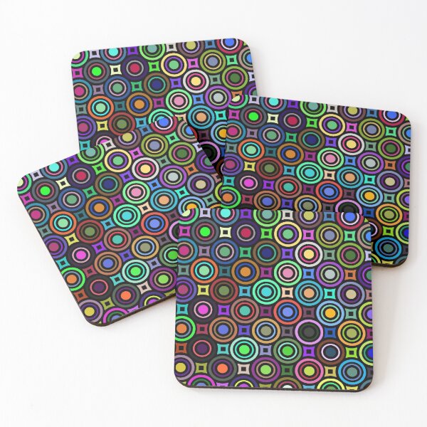 Item preview, Colorful Vinyl Geometric Abstract Circles pattern  designed and sold by Tamas Das.