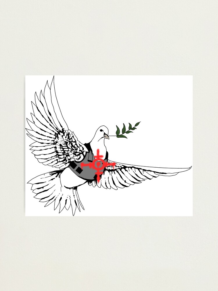 BANKSY "Peace Dove" Street Artwork/Print on Glossy Paper or Canvas 
