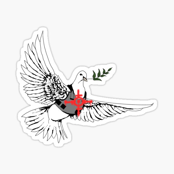 Russland Fahne Taube' Sticker