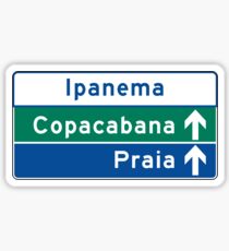Ipanema / Copacabana / Strand, Verkehrszeichen, Brasilien Sticker