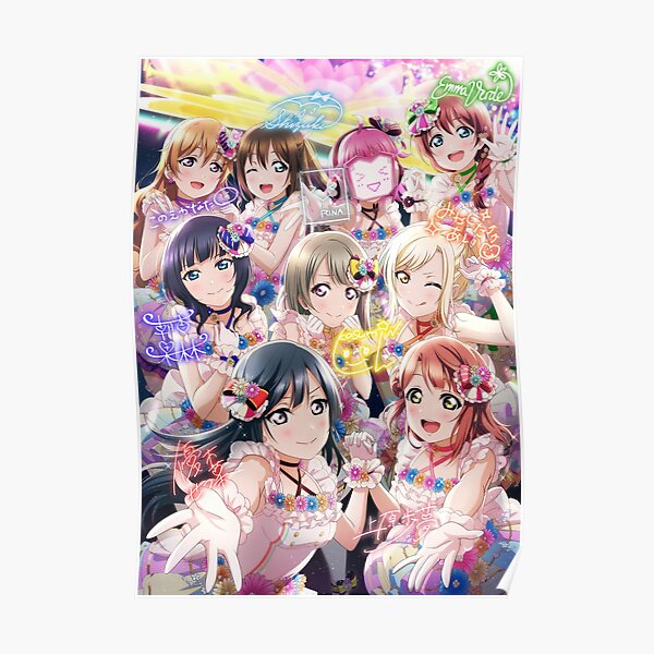 Autographed Love Live! Nijigasaki School Idol Club Poster