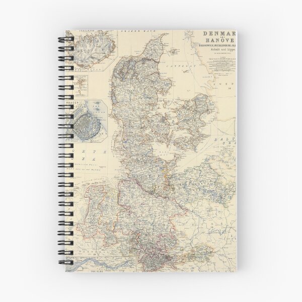 Item preview, Vintage Map of Denmark (1861) designed and sold by BravuraMedia.
