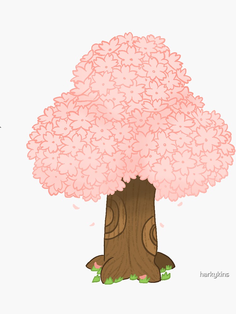 "Cherry Blossom Acnh" Sticker by harkykins Redbubble