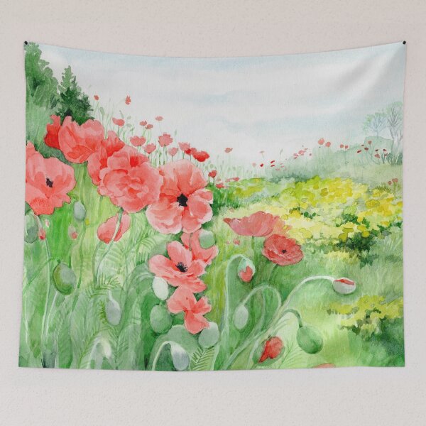 Item preview, Poppies In A Meadow designed and sold by Cathi Freund.