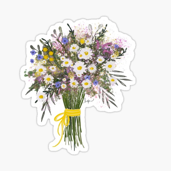 Item preview, Wildflower Bouquet  designed and sold by Daisy Ring Art.