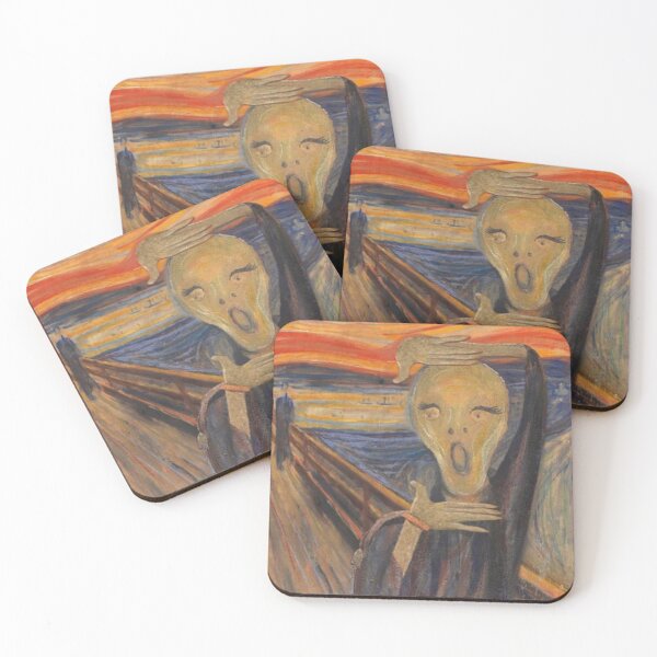Item preview, Strike a pose and scream - Edvard Munch The Scream altered painting designed and sold by MindChirp.