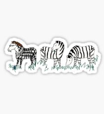 Hipster Zebra Sticker