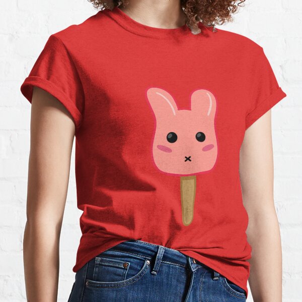 Red Eye Bunny T Shirts Redbubble - floppy rabbit ears dere roblox