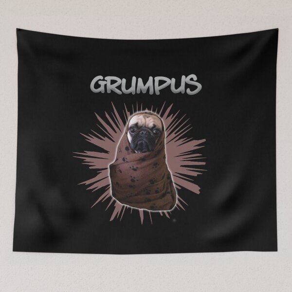 Item preview, Grumpus Pug in a blanket designed and sold by strengthdesign.