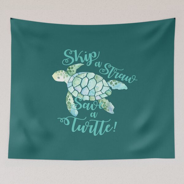 Item preview, Skip a straw save a turtle #climateactionrb designed and sold by ApricotBlossom.