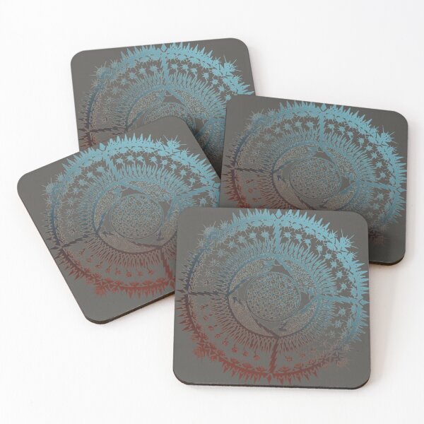 Item preview,  gray blue mandala Sacred geometry trippy psychedelic  designed and sold by shantiru.