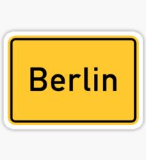 Berlin, Road Sign, Germany Sticker
