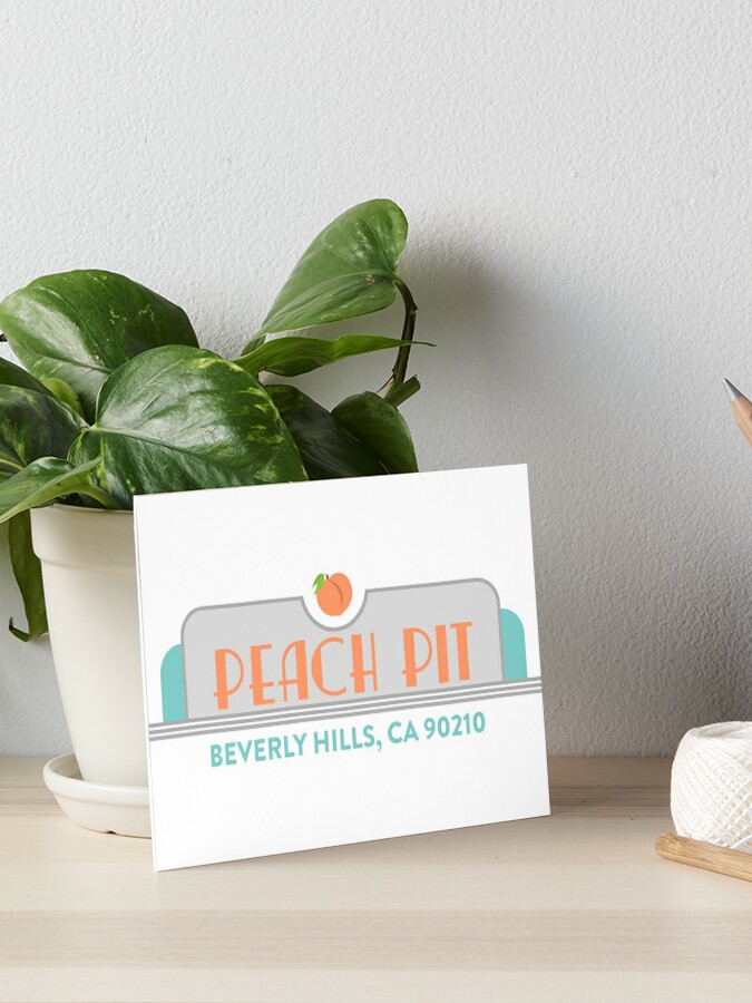 Peach Pit Beverly Hills Art Board Print By Fandemonium Redbubble