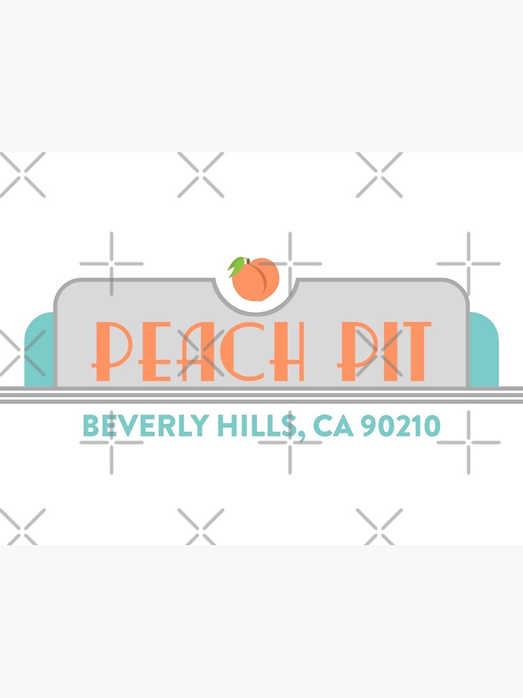 Peach Pit Beverly Hills Greeting Card By Fandemonium Redbubble