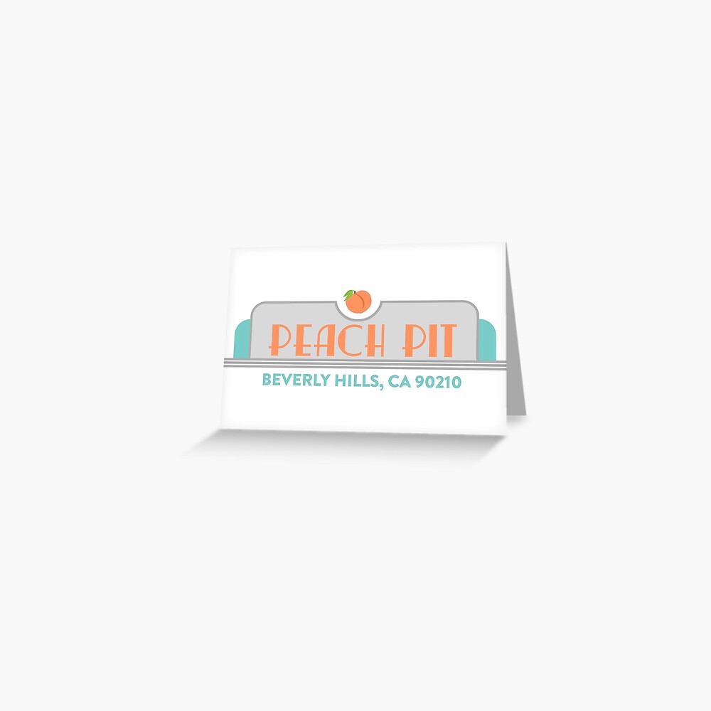 Peach Pit Beverly Hills Greeting Card By Fandemonium Redbubble