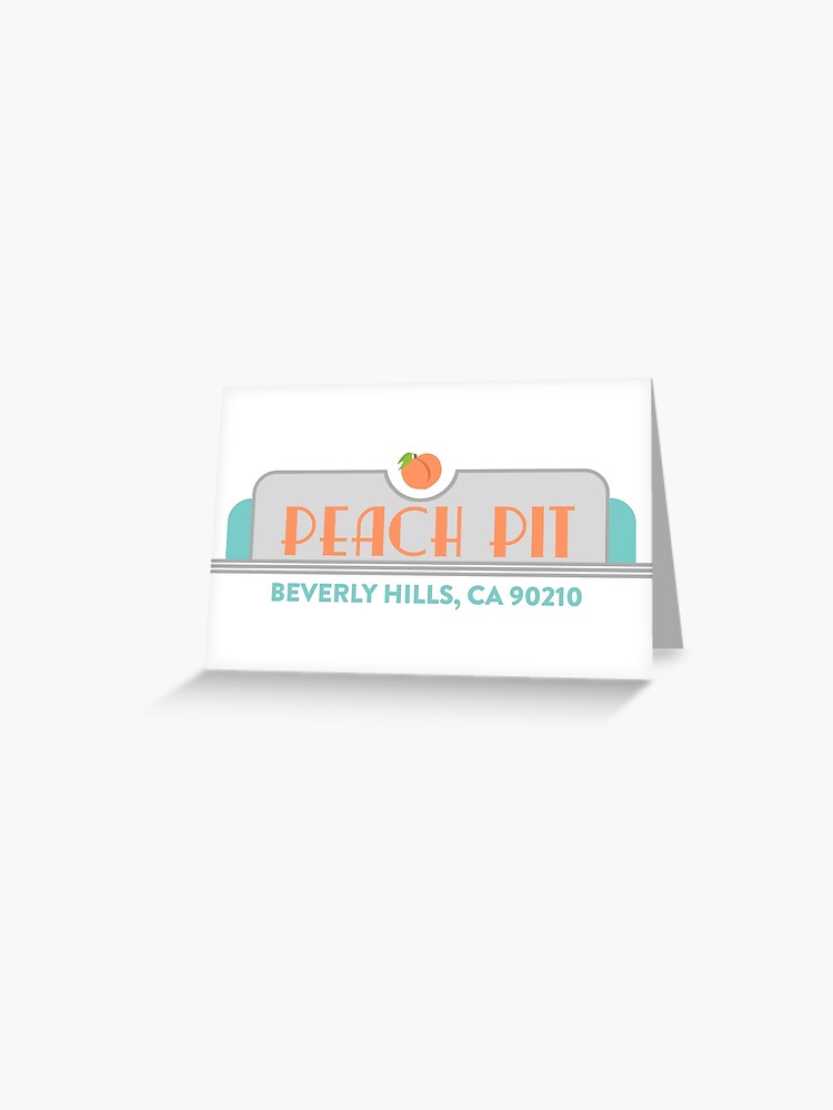 Peach Pit Beverly Hills Greeting Card By Fandemonium Redbubble