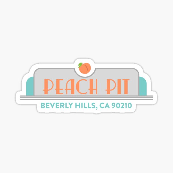 Peach Pit Beverly Hills Sticker By Fandemonium Redbubble