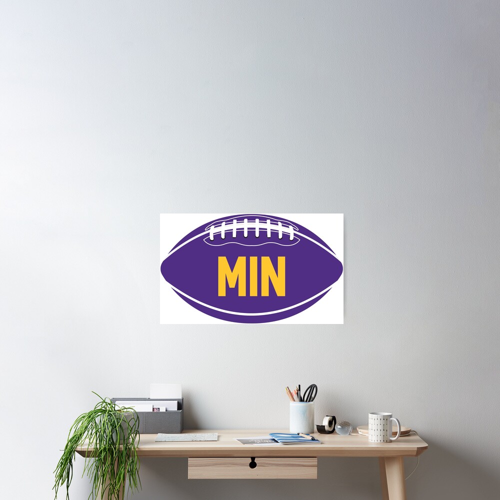 Minnesota Vikings Football Design Poster By Sportology Redbubble