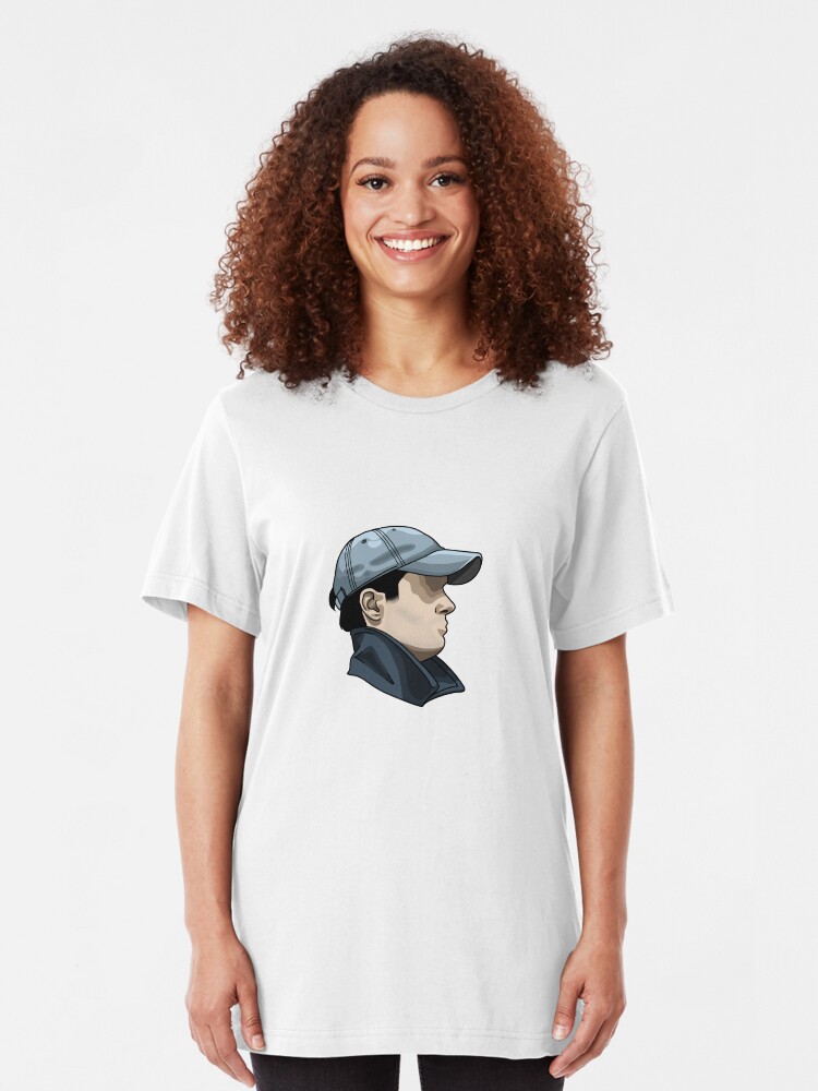 Alternate view of you-character sticker Slim Fit T-Shirt