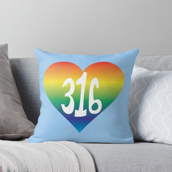 Item preview, Hand Drawn Kansas Pride Rainbow Heart 316 Area Code designed and sold by itsrturn.