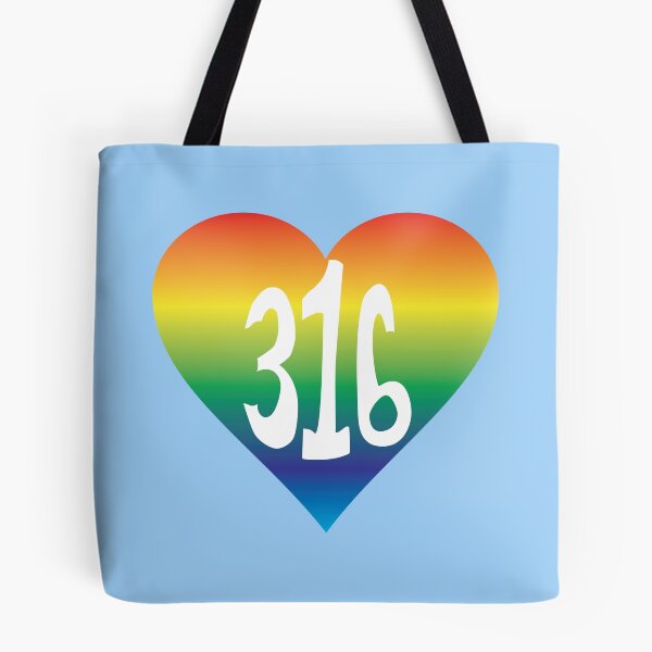 Item preview, Hand Drawn Kansas Pride Rainbow Heart 316 Area Code designed and sold by itsrturn.