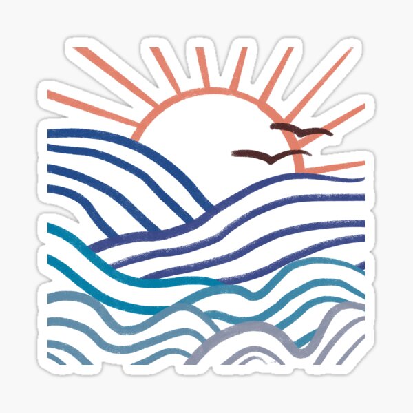 Ocean Doodle Sticker