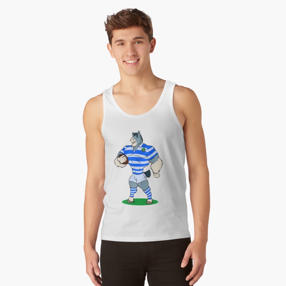 Gorilla Wear - Stripe Stretch Tank Top - Blue