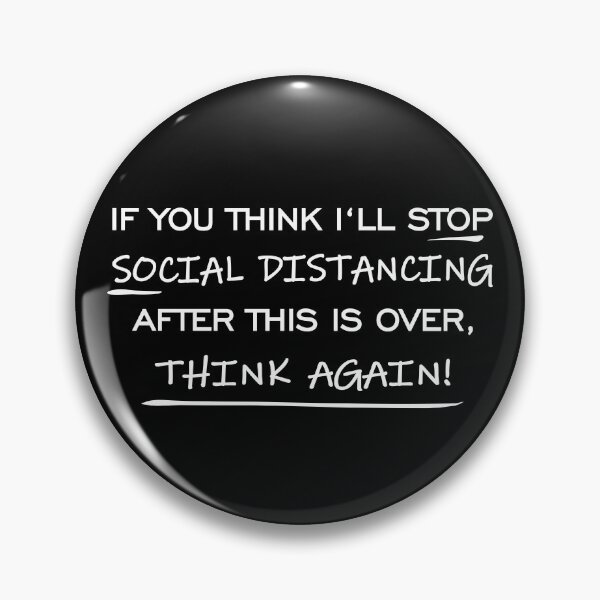 Item preview, Social Distancing - keep your distance - black designed and sold by claudiasartwork.