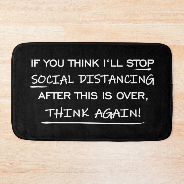 Item preview, Social Distancing - keep your distance - black designed and sold by claudiasartwork.