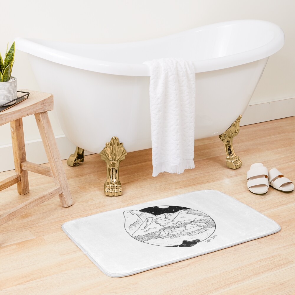 Norway - Lofoten landscape Bath Mat