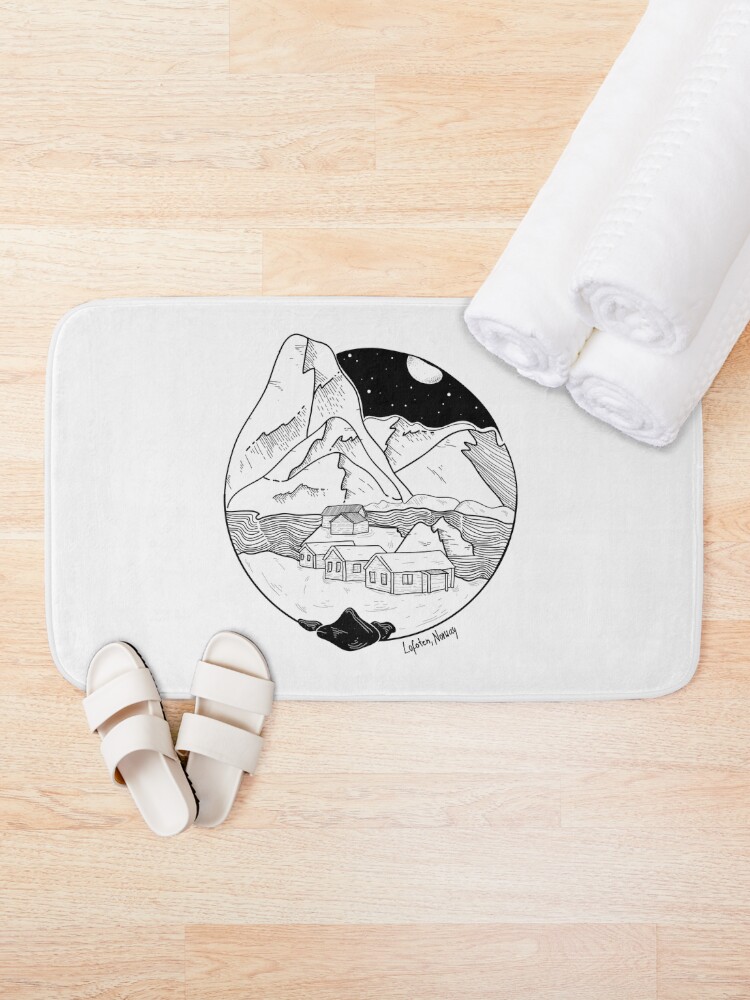 Alternate view of Norway - Lofoten landscape Bath Mat