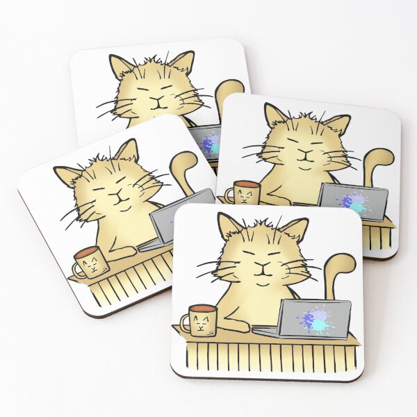Item preview, Home office cat designed and sold by claudiasartwork.