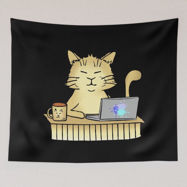 Item preview, Home office cat designed and sold by claudiasartwork.