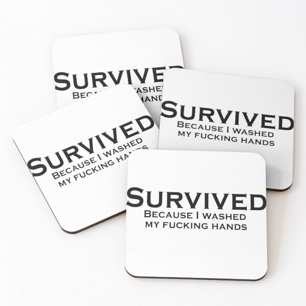 Item preview, Survived coronavirus because I washed my fucking hands covid19 designed and sold by Dank-your-Style.