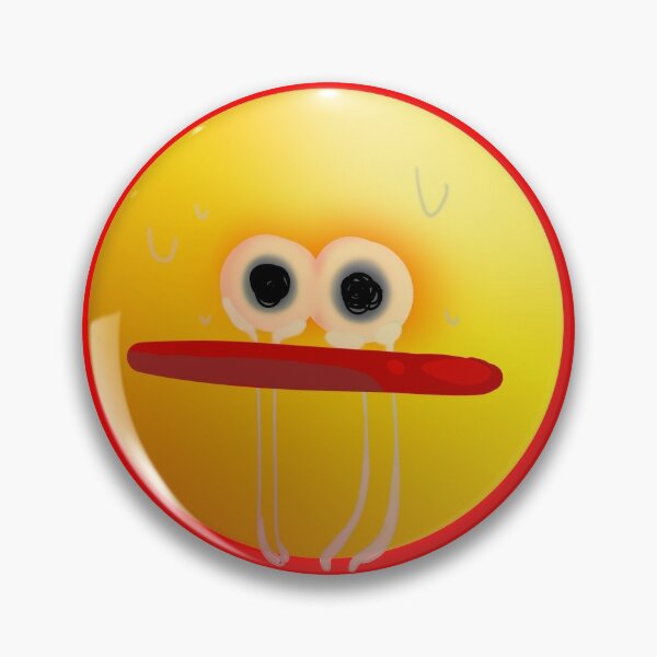 Cursed Emoji Button Pinback Badge Meme 45 mm